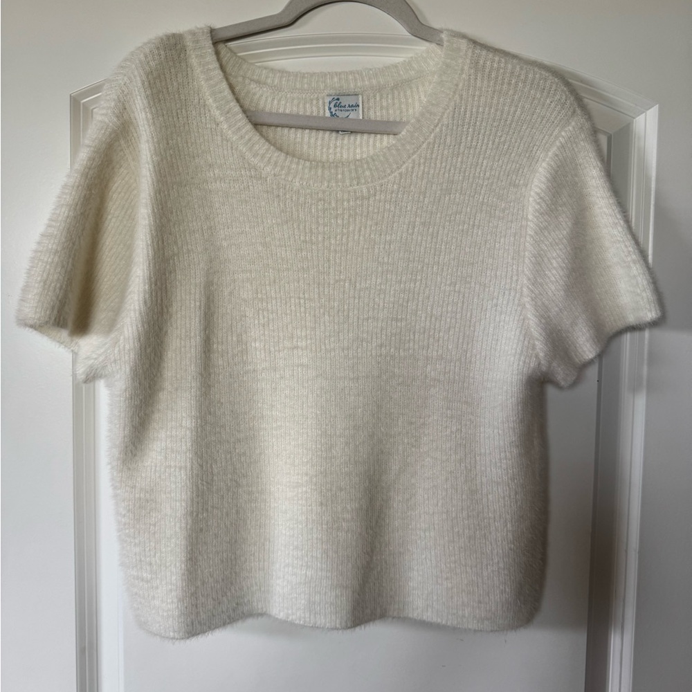 Blue Rain Cream Sweater